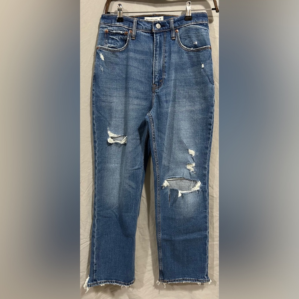 Abercrombie & Fitch Curvy Love Blue Jeans